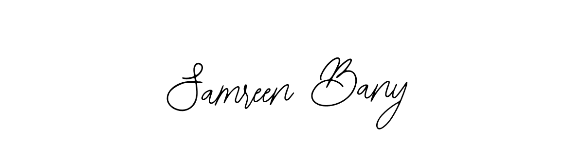 Check out images of Autograph of Samreen Bany name. Actor Samreen Bany Signature Style. Bearetta-2O07w is a professional sign style online. Samreen Bany signature style 12 images and pictures png