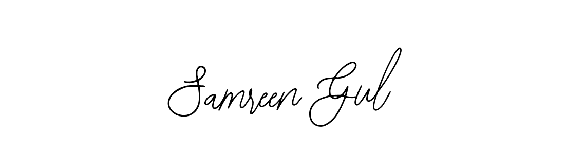 The best way (Bearetta-2O07w) to make a short signature is to pick only two or three words in your name. The name Samreen Gul include a total of six letters. For converting this name. Samreen Gul signature style 12 images and pictures png