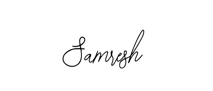 How to make Samresh name signature. Use Bearetta-2O07w style for creating short signs online. This is the latest handwritten sign. Samresh signature style 12 images and pictures png