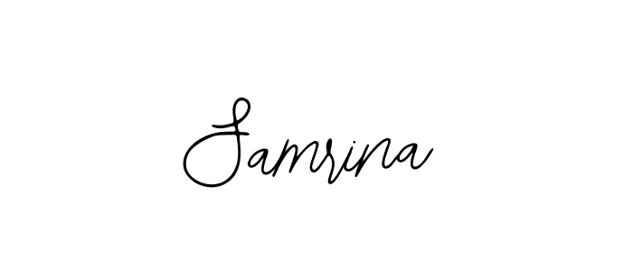 Use a signature maker to create a handwritten signature online. With this signature software, you can design (Bearetta-2O07w) your own signature for name Samrina. Samrina signature style 12 images and pictures png