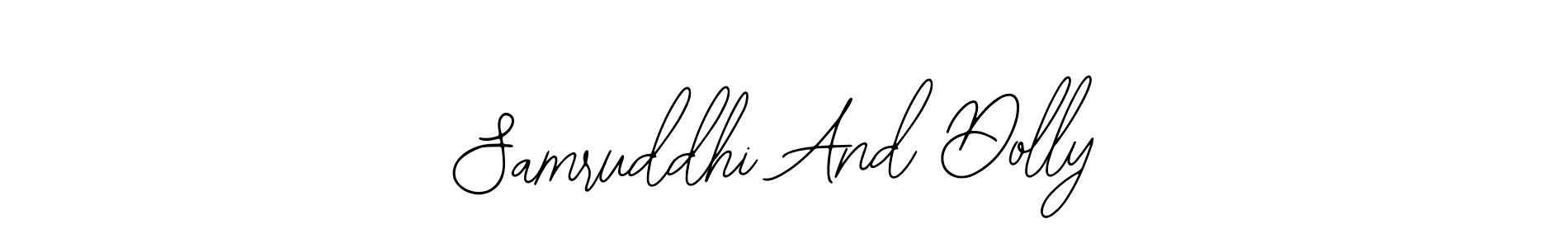 How to Draw Samruddhi And Dolly signature style? Bearetta-2O07w is a latest design signature styles for name Samruddhi And Dolly. Samruddhi And Dolly signature style 12 images and pictures png