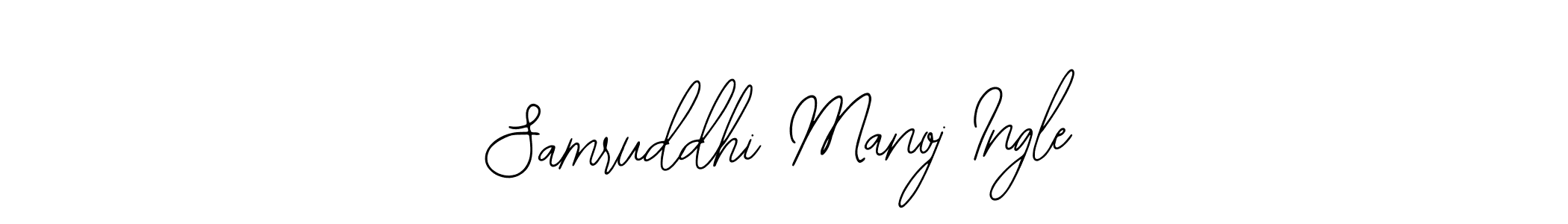 Also You can easily find your signature by using the search form. We will create Samruddhi Manoj Ingle name handwritten signature images for you free of cost using Bearetta-2O07w sign style. Samruddhi Manoj Ingle signature style 12 images and pictures png