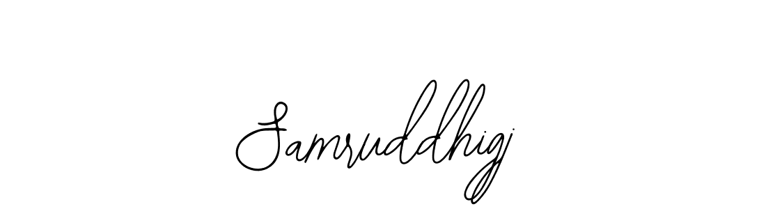 How to make Samruddhigj name signature. Use Bearetta-2O07w style for creating short signs online. This is the latest handwritten sign. Samruddhigj signature style 12 images and pictures png