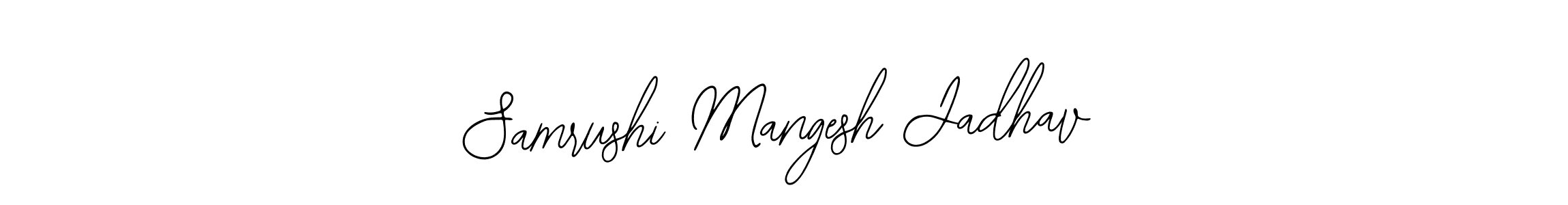 Also You can easily find your signature by using the search form. We will create Samrushi Mangesh Jadhav name handwritten signature images for you free of cost using Bearetta-2O07w sign style. Samrushi Mangesh Jadhav signature style 12 images and pictures png