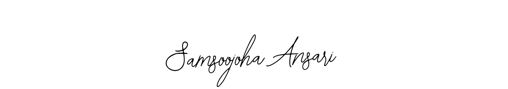 Make a beautiful signature design for name Samsoojoha Ansari. With this signature (Bearetta-2O07w) style, you can create a handwritten signature for free. Samsoojoha Ansari signature style 12 images and pictures png