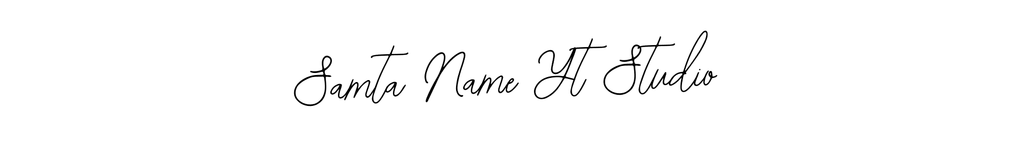 Bearetta-2O07w is a professional signature style that is perfect for those who want to add a touch of class to their signature. It is also a great choice for those who want to make their signature more unique. Get Samta Name Yt Studio name to fancy signature for free. Samta Name Yt Studio signature style 12 images and pictures png
