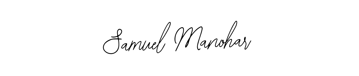 The best way (Bearetta-2O07w) to make a short signature is to pick only two or three words in your name. The name Samuel Manohar include a total of six letters. For converting this name. Samuel Manohar signature style 12 images and pictures png