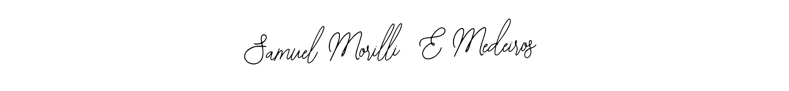 How to make Samuel Morilli  E Medeiros name signature. Use Bearetta-2O07w style for creating short signs online. This is the latest handwritten sign. Samuel Morilli  E Medeiros signature style 12 images and pictures png