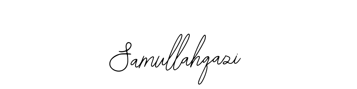 You should practise on your own different ways (Bearetta-2O07w) to write your name (Samullahqazi) in signature. don't let someone else do it for you. Samullahqazi signature style 12 images and pictures png