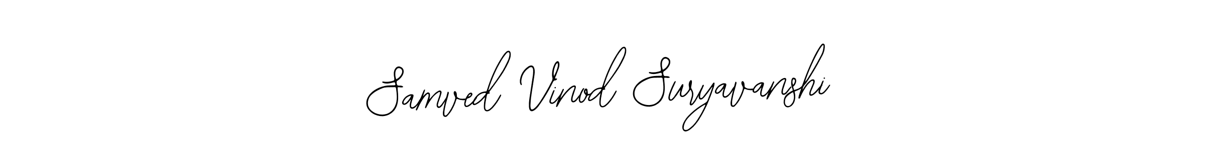 Bearetta-2O07w is a professional signature style that is perfect for those who want to add a touch of class to their signature. It is also a great choice for those who want to make their signature more unique. Get Samved Vinod Suryavanshi name to fancy signature for free. Samved Vinod Suryavanshi signature style 12 images and pictures png
