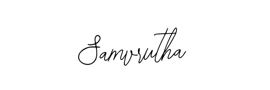 How to make Samvrutha name signature. Use Bearetta-2O07w style for creating short signs online. This is the latest handwritten sign. Samvrutha signature style 12 images and pictures png
