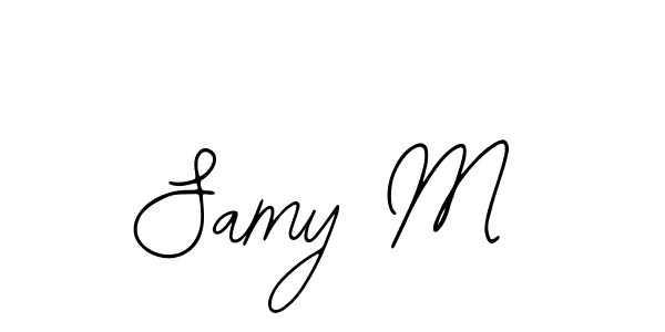 if you are searching for the best signature style for your name Samy M. so please give up your signature search. here we have designed multiple signature styles  using Bearetta-2O07w. Samy M signature style 12 images and pictures png