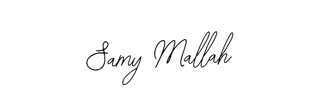 You should practise on your own different ways (Bearetta-2O07w) to write your name (Samy Mallah) in signature. don't let someone else do it for you. Samy Mallah signature style 12 images and pictures png