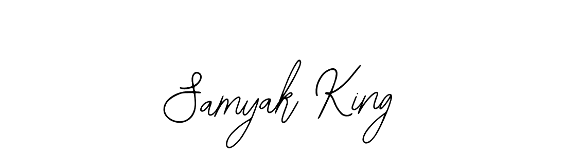 The best way (Bearetta-2O07w) to make a short signature is to pick only two or three words in your name. The name Samyak King include a total of six letters. For converting this name. Samyak King signature style 12 images and pictures png