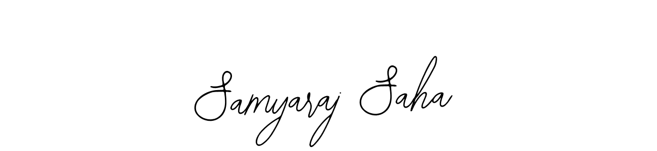 How to make Samyaraj Saha name signature. Use Bearetta-2O07w style for creating short signs online. This is the latest handwritten sign. Samyaraj Saha signature style 12 images and pictures png