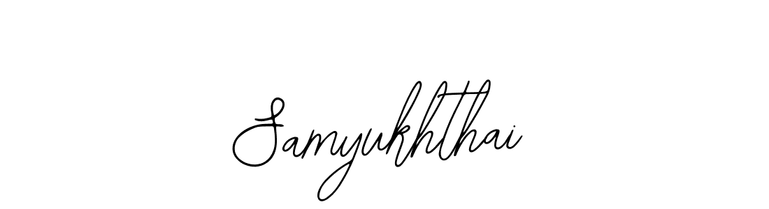 You should practise on your own different ways (Bearetta-2O07w) to write your name (Samyukhthai) in signature. don't let someone else do it for you. Samyukhthai signature style 12 images and pictures png