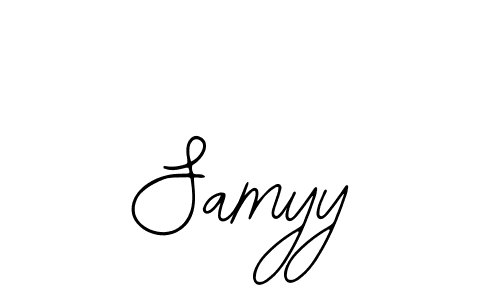 Use a signature maker to create a handwritten signature online. With this signature software, you can design (Bearetta-2O07w) your own signature for name Samyy. Samyy signature style 12 images and pictures png