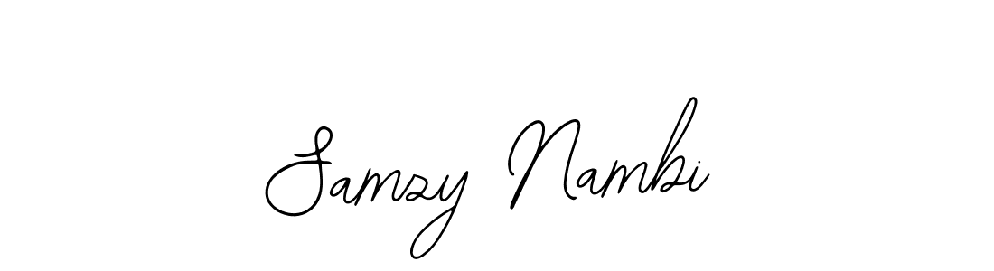 Also You can easily find your signature by using the search form. We will create Samzy Nambi name handwritten signature images for you free of cost using Bearetta-2O07w sign style. Samzy Nambi signature style 12 images and pictures png