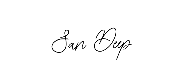 How to make San Deep name signature. Use Bearetta-2O07w style for creating short signs online. This is the latest handwritten sign. San Deep signature style 12 images and pictures png