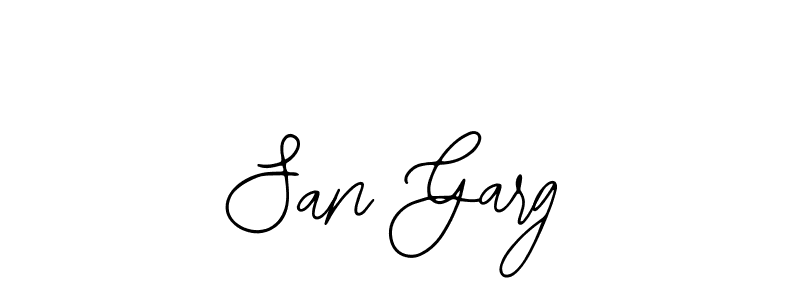 Design your own signature with our free online signature maker. With this signature software, you can create a handwritten (Bearetta-2O07w) signature for name San Garg. San Garg signature style 12 images and pictures png