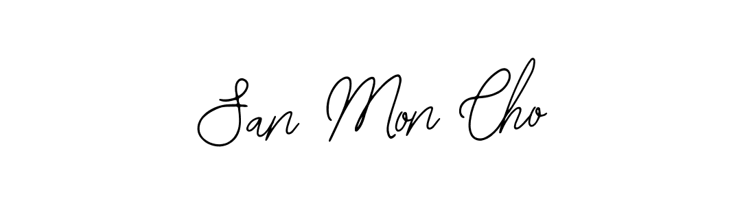 See photos of San Mon Cho official signature by Spectra . Check more albums & portfolios. Read reviews & check more about Bearetta-2O07w font. San Mon Cho signature style 12 images and pictures png