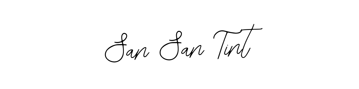Check out images of Autograph of San San Tint name. Actor San San Tint Signature Style. Bearetta-2O07w is a professional sign style online. San San Tint signature style 12 images and pictures png