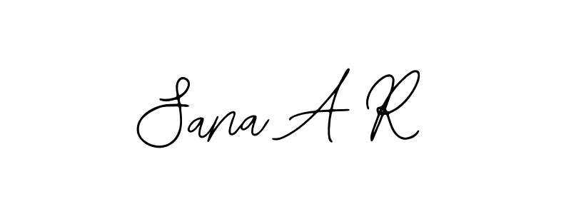 The best way (Bearetta-2O07w) to make a short signature is to pick only two or three words in your name. The name Sana A R include a total of six letters. For converting this name. Sana A R signature style 12 images and pictures png