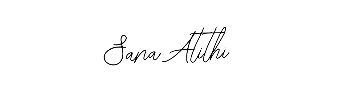 You should practise on your own different ways (Bearetta-2O07w) to write your name (Sana Atithi) in signature. don't let someone else do it for you. Sana Atithi signature style 12 images and pictures png