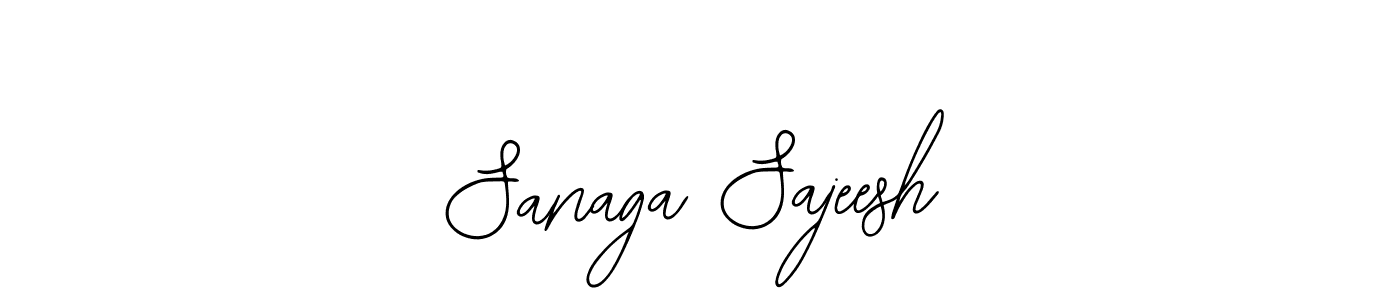 How to make Sanaga Sajeesh name signature. Use Bearetta-2O07w style for creating short signs online. This is the latest handwritten sign. Sanaga Sajeesh signature style 12 images and pictures png
