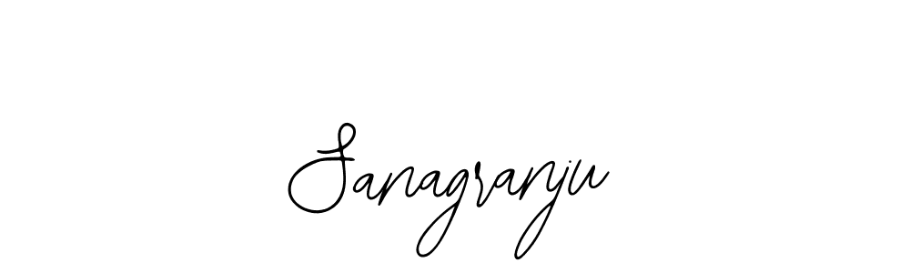 How to make Sanagranju name signature. Use Bearetta-2O07w style for creating short signs online. This is the latest handwritten sign. Sanagranju signature style 12 images and pictures png