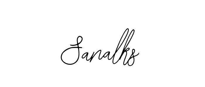 You should practise on your own different ways (Bearetta-2O07w) to write your name (Sanalks) in signature. don't let someone else do it for you. Sanalks signature style 12 images and pictures png