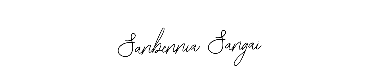 Also You can easily find your signature by using the search form. We will create Sanbennia Sangai name handwritten signature images for you free of cost using Bearetta-2O07w sign style. Sanbennia Sangai signature style 12 images and pictures png