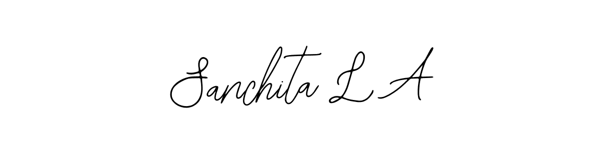 The best way (Bearetta-2O07w) to make a short signature is to pick only two or three words in your name. The name Sanchita L A include a total of six letters. For converting this name. Sanchita L A signature style 12 images and pictures png