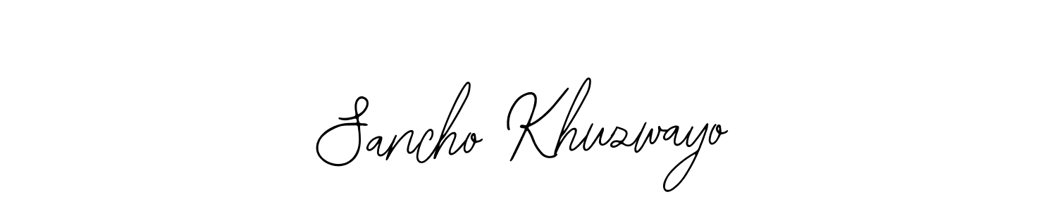 Design your own signature with our free online signature maker. With this signature software, you can create a handwritten (Bearetta-2O07w) signature for name Sancho Khuzwayo. Sancho Khuzwayo signature style 12 images and pictures png