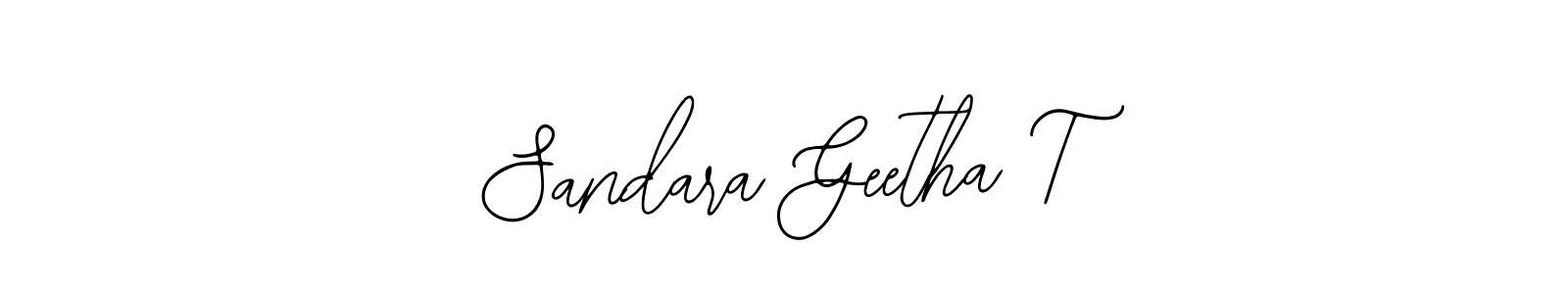 How to make Sandara Geetha T signature? Bearetta-2O07w is a professional autograph style. Create handwritten signature for Sandara Geetha T name. Sandara Geetha T signature style 12 images and pictures png