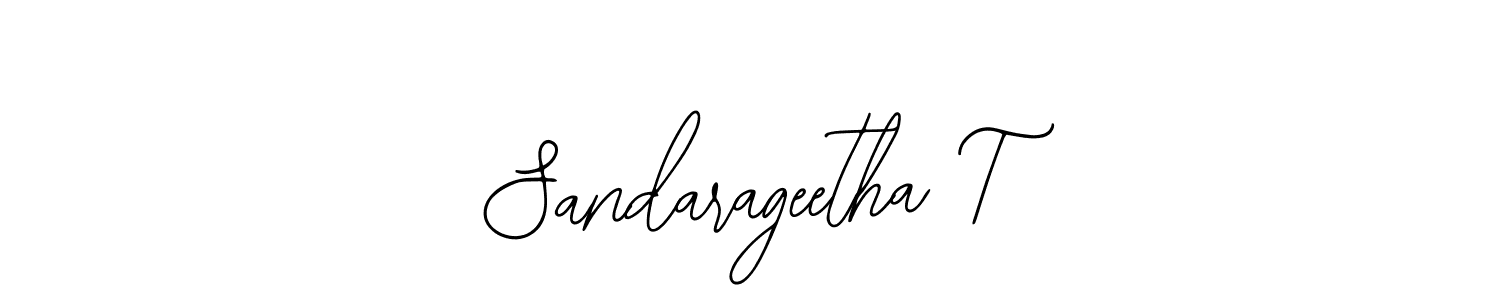 How to make Sandarageetha T signature? Bearetta-2O07w is a professional autograph style. Create handwritten signature for Sandarageetha T name. Sandarageetha T signature style 12 images and pictures png