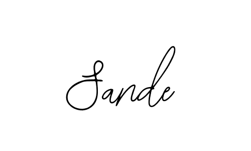 Design your own signature with our free online signature maker. With this signature software, you can create a handwritten (Bearetta-2O07w) signature for name Sande. Sande signature style 12 images and pictures png