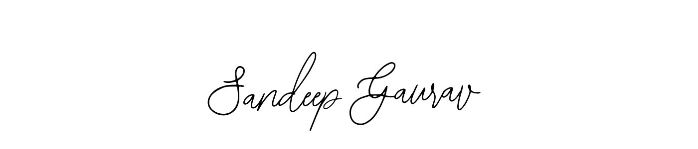 How to make Sandeep Gaurav name signature. Use Bearetta-2O07w style for creating short signs online. This is the latest handwritten sign. Sandeep Gaurav signature style 12 images and pictures png