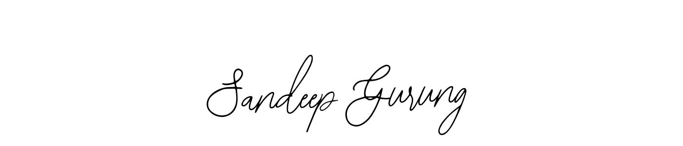 How to make Sandeep Gurung name signature. Use Bearetta-2O07w style for creating short signs online. This is the latest handwritten sign. Sandeep Gurung signature style 12 images and pictures png