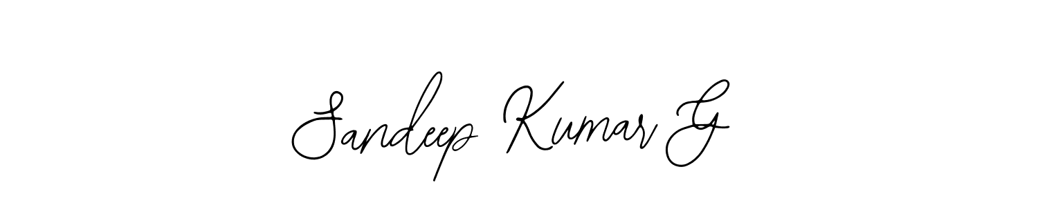 You should practise on your own different ways (Bearetta-2O07w) to write your name (Sandeep Kumar G) in signature. don't let someone else do it for you. Sandeep Kumar G signature style 12 images and pictures png