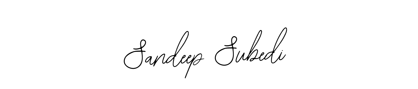 You should practise on your own different ways (Bearetta-2O07w) to write your name (Sandeep Subedi) in signature. don't let someone else do it for you. Sandeep Subedi signature style 12 images and pictures png