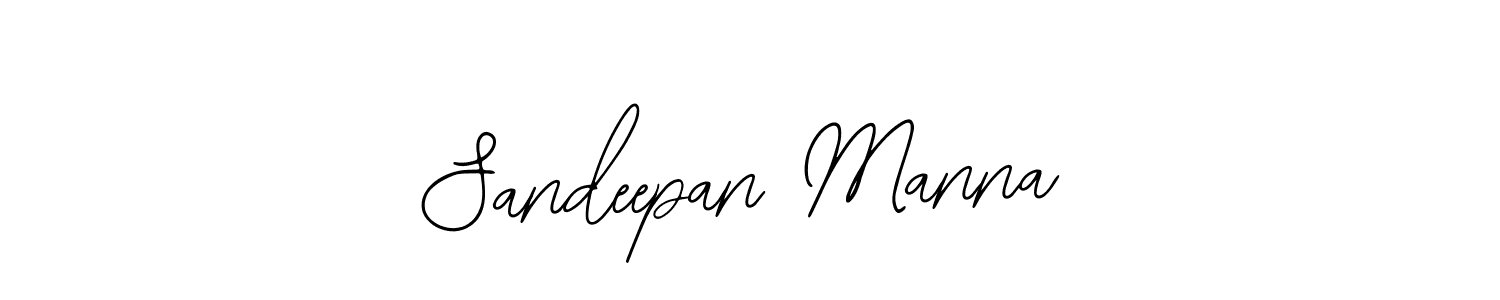 How to make Sandeepan Manna name signature. Use Bearetta-2O07w style for creating short signs online. This is the latest handwritten sign. Sandeepan Manna signature style 12 images and pictures png