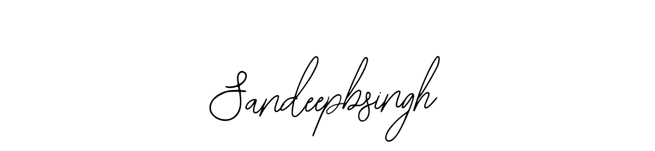How to make Sandeepbsingh name signature. Use Bearetta-2O07w style for creating short signs online. This is the latest handwritten sign. Sandeepbsingh signature style 12 images and pictures png