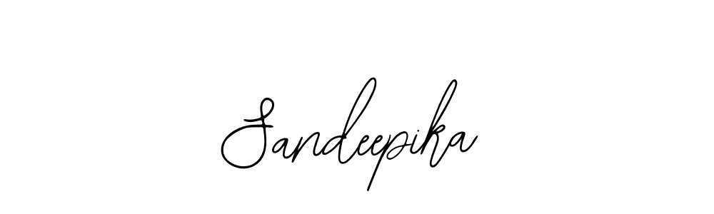 How to make Sandeepika signature? Bearetta-2O07w is a professional autograph style. Create handwritten signature for Sandeepika name. Sandeepika signature style 12 images and pictures png