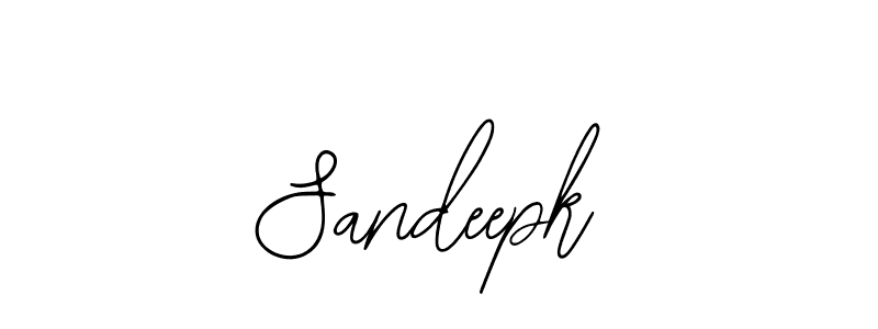 Design your own signature with our free online signature maker. With this signature software, you can create a handwritten (Bearetta-2O07w) signature for name Sandeepk. Sandeepk signature style 12 images and pictures png