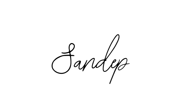 How to make Sandep name signature. Use Bearetta-2O07w style for creating short signs online. This is the latest handwritten sign. Sandep signature style 12 images and pictures png