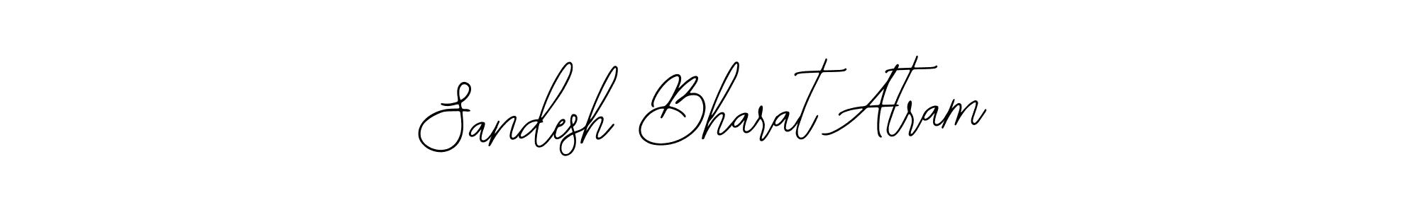 How to make Sandesh Bharat Atram name signature. Use Bearetta-2O07w style for creating short signs online. This is the latest handwritten sign. Sandesh Bharat Atram signature style 12 images and pictures png