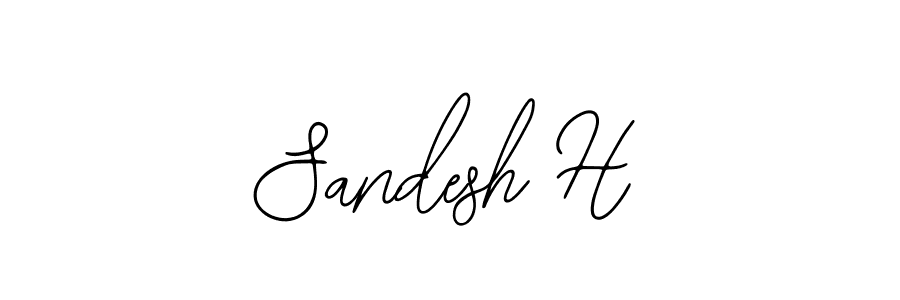 Sandesh H stylish signature style. Best Handwritten Sign (Bearetta-2O07w) for my name. Handwritten Signature Collection Ideas for my name Sandesh H. Sandesh H signature style 12 images and pictures png