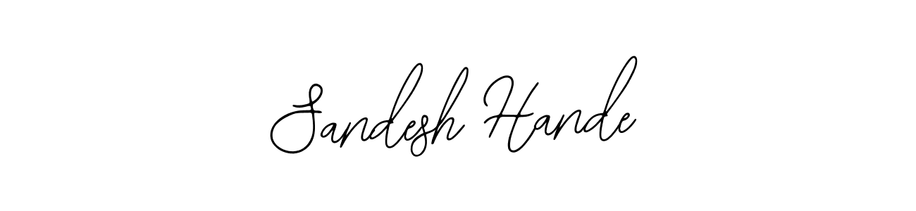 Make a beautiful signature design for name Sandesh Hande. With this signature (Bearetta-2O07w) style, you can create a handwritten signature for free. Sandesh Hande signature style 12 images and pictures png