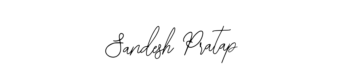 The best way (Bearetta-2O07w) to make a short signature is to pick only two or three words in your name. The name Sandesh Pratap include a total of six letters. For converting this name. Sandesh Pratap signature style 12 images and pictures png